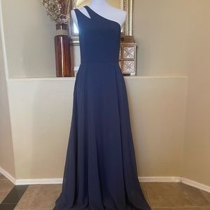 DAVIDS BRIDAL NAVY BLUE BRIDESMAID DRESS